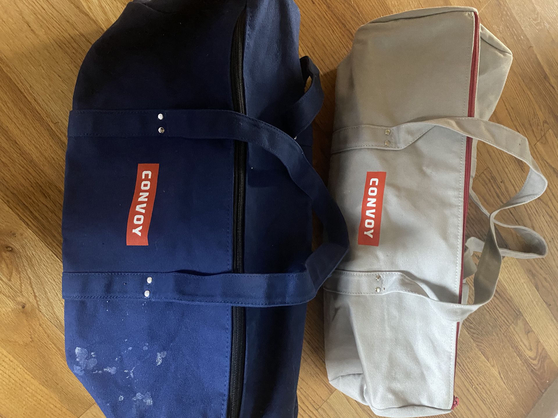 2 Small Canvas Duffel Bags