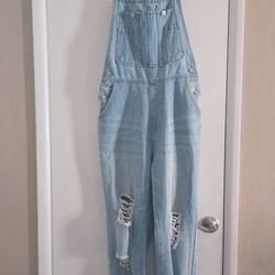 Distressed overalls women size small