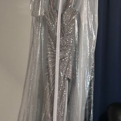 Diamond Silver Dress Prom