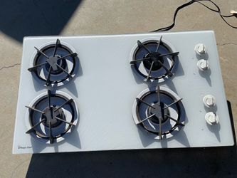 Magic Chef 4-Burner Gas Cooktop – White – $100 OBO