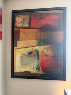 Framed Modern Abstract Wall Art – Large Decor Piece