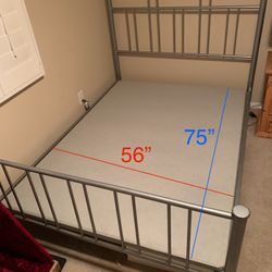 Metal bed frame and platform support board - $50
