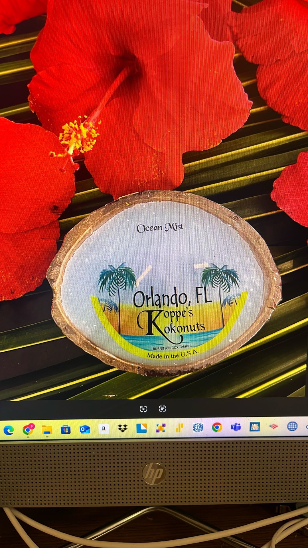 Scented coconut Shell candle