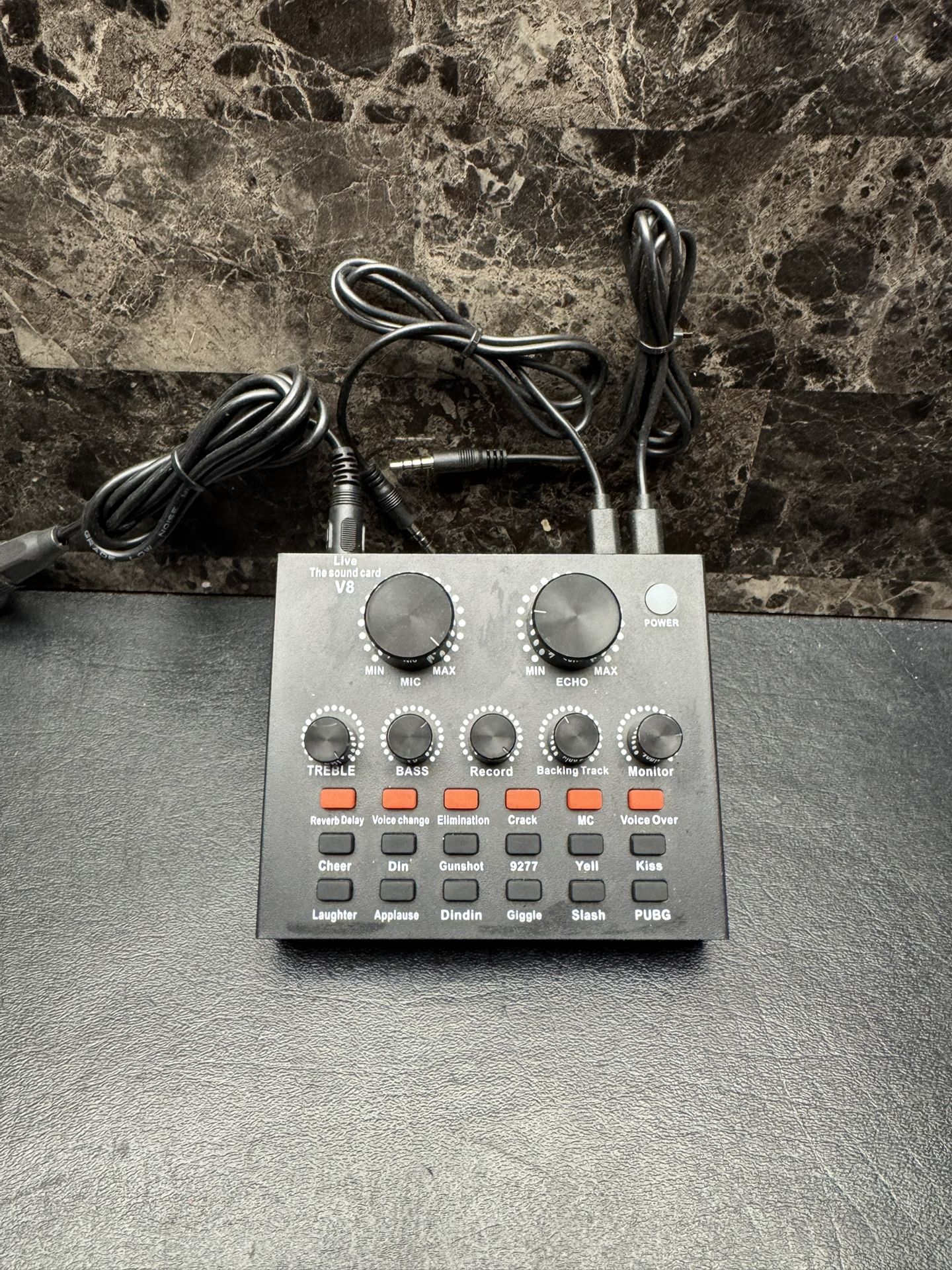 V8 Sound Card Voice Change Live Streaming Singing Karaoke Headset Live External Sound Card Record for Mobile Home KTV
