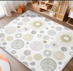 Baby Play Mat 79x71, Extra Large Baby Mat for Floor, Foldable Play XPE Foam Mat, Reversible Crawling Mat for Baby, Waterproof, Safe & Thick Playmats
