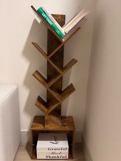 Tree-Shaped Wooden Bookshelf