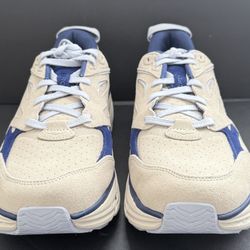 Hoka One One Clifton L Suede Oat Milk Bellwether Blue 1122571-OTH Men's 11.5 NIB