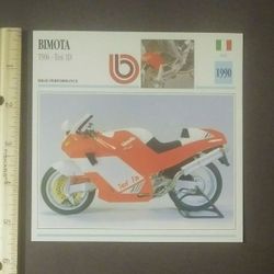 1992 Bimota T906 Tesi 1D 1990 High Performance Racing Motorcycle Bike Italy Large Card Vintage Collectible Atlas