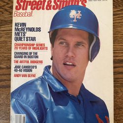 1989 STREET & SMITH'S MLB BASEBALL YEARBOOK KEVIN MCREYNOLDS NEW YORK METS COVER
