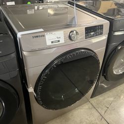 SAMSUNG CHAMPAGNE COLOR STEAM GAS DRYER 