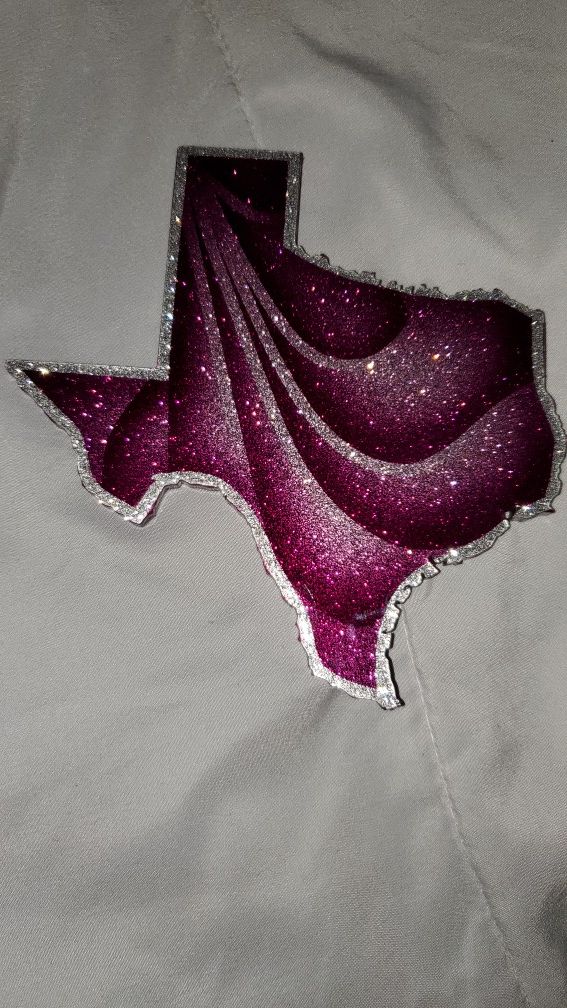 Custom painted texas map