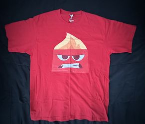 Disney Pixar Inside Out Anger Red T-Shirt Men Large