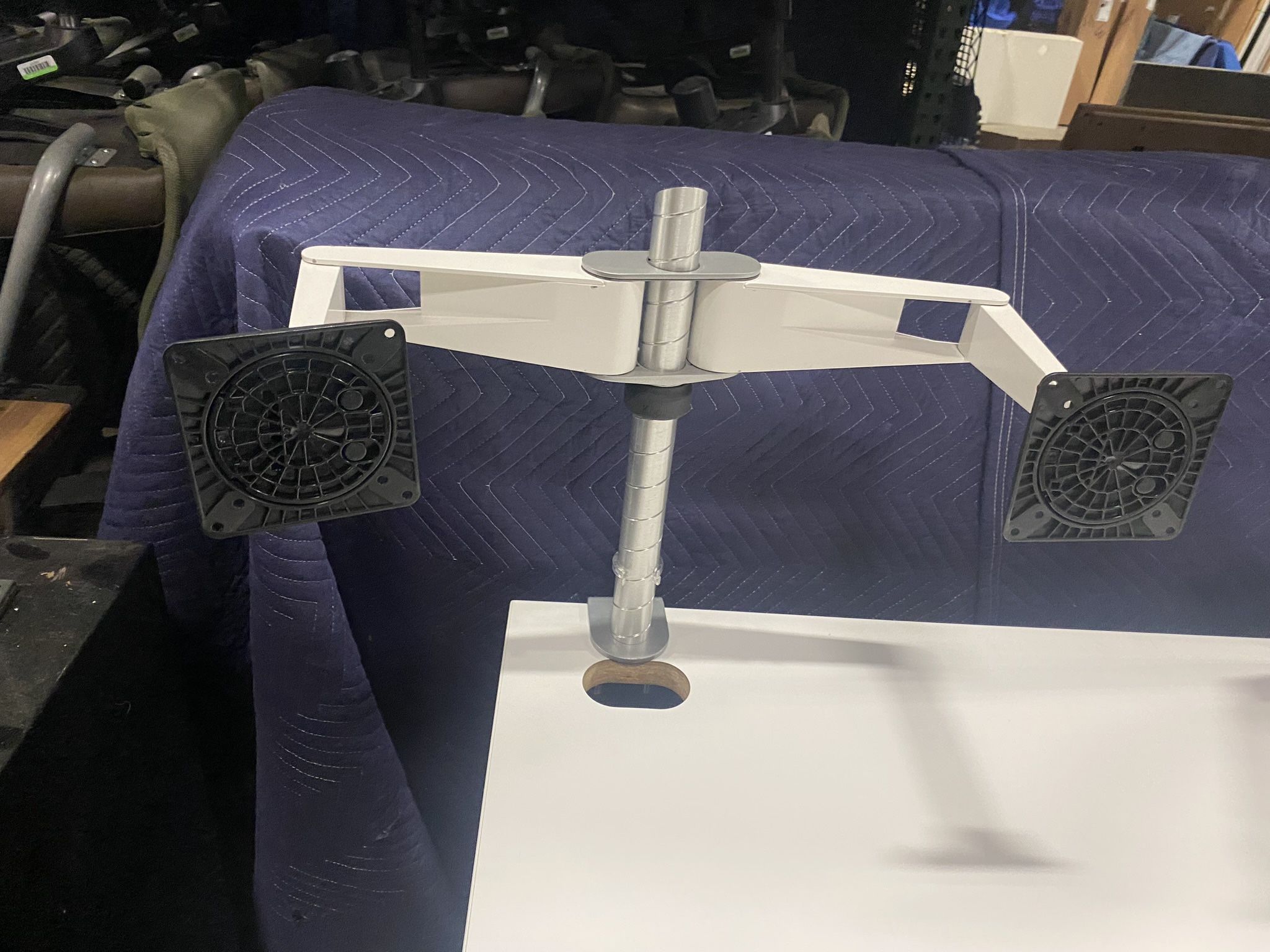 Knoll dual monitor Sapper Arms! We also have chairs, standing desks, file cabs, and single monitor arms!