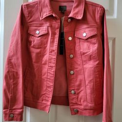 Mix By 41 Hawthorn Women's Denim Jacket Mauve Colored Size S 