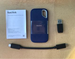 SanDisk 1TB Extreme Portable SSD External Drive SDSSDE53-1T00