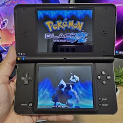Nintendo DSi XL Dark Brown with Pokemon, Zelda, Super Mario games 64GB