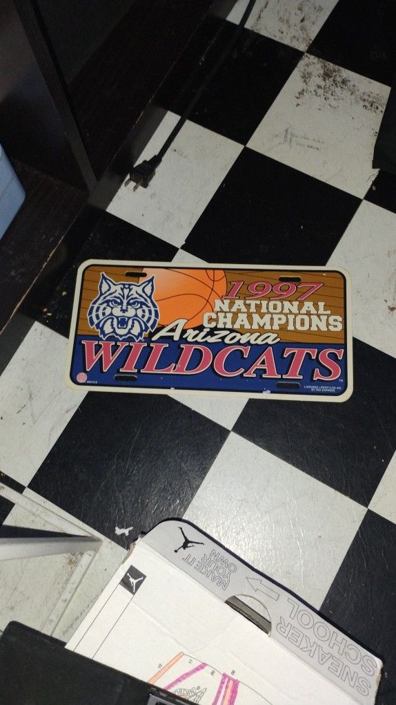 97' National Champs Az Wildcats License Plate