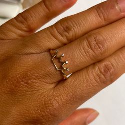 14k Gold Crown Ring Size 7