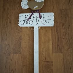 Wooden decoration for the garden or porch 04 July th ✨🇺🇸