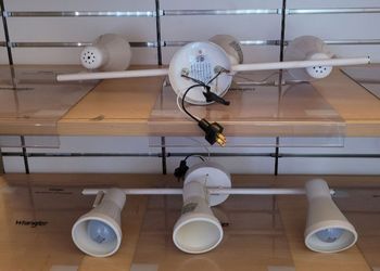 White 3 Light Fixtures  22 Inches Long