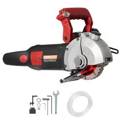 Wall Chaser, 2500W 38 mm Cutting Width,Wall Groove Cutting Machine 34MM Cutting Depth,Wall Slotting Machine With 5 Saw Blades 4.5" Diameter 6300r/Min,