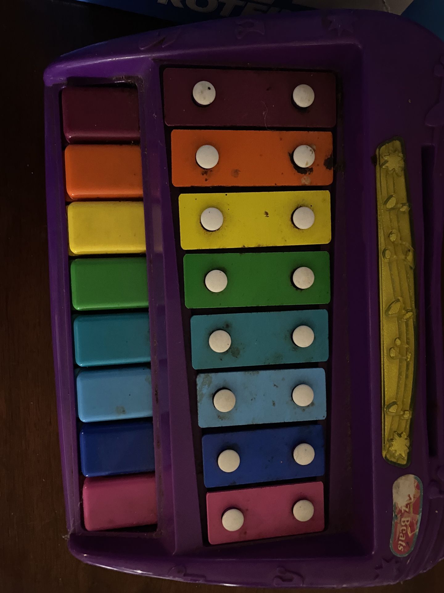 Vintage "Kid Beats" (or Similar) Colorful Toy Xylophone / Musical Instrument for Toddlers