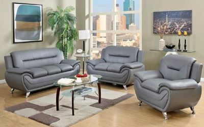 Modern 3-Piece  Leather Sofa Set – Free Delivery | New
