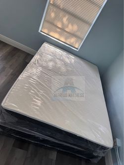 NEW FULL SIZE 54x75” MATTRESS AND BOX SPRING-2pcs