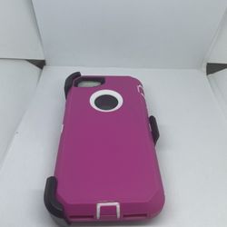 For iPhone 6/6s iPhone 7/8 Pink With White Belt Clíp Case 