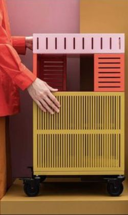 その他 Tesammans storage unit TESAMMANS storage unit on castors multicolour - IKEA