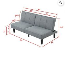 Grey Futon Sofa Bed 