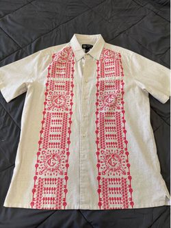 Crooks & Castles Men's Short Sleeve Button Down Shirt Size Large