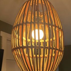 Hanging Woven Basket Light 