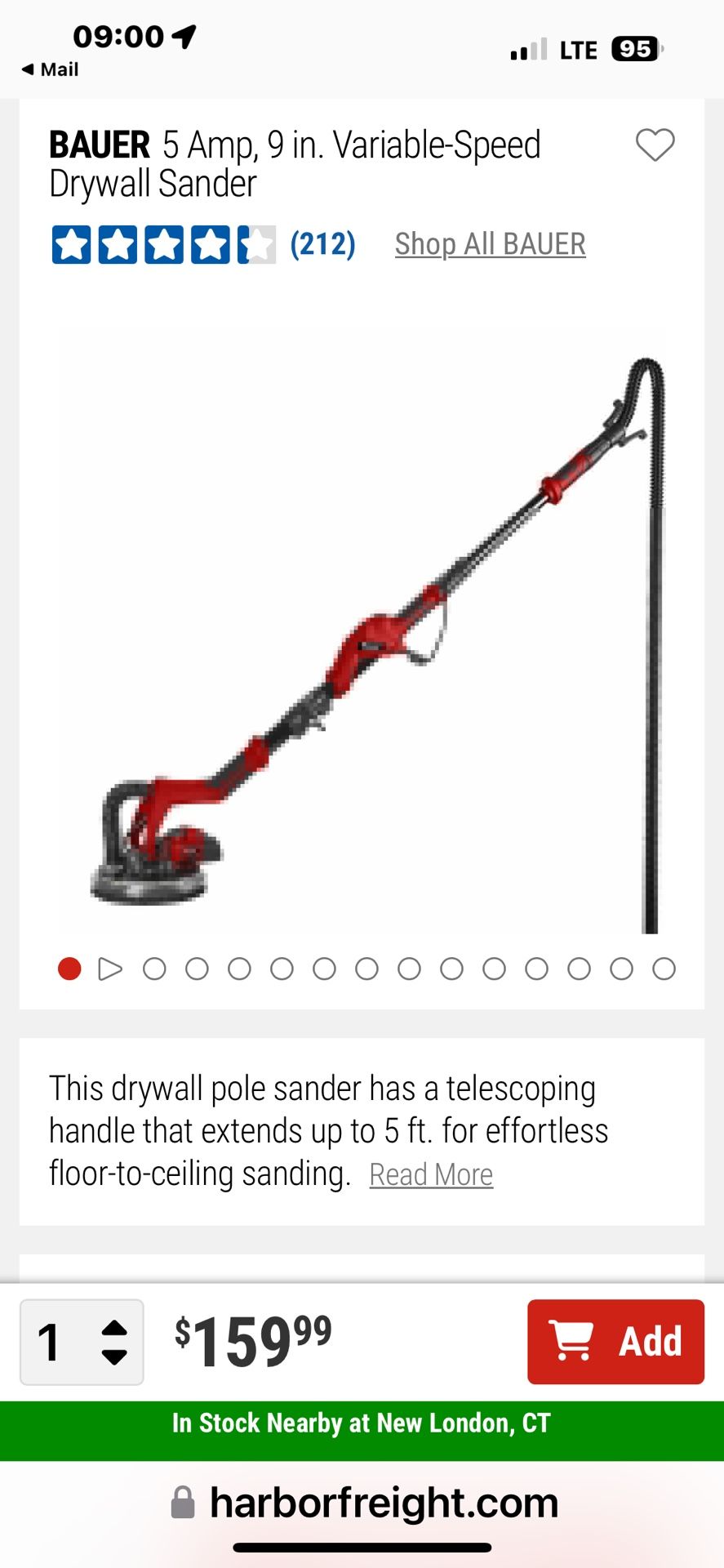 Bauer Vacuum Pole Wall Sander