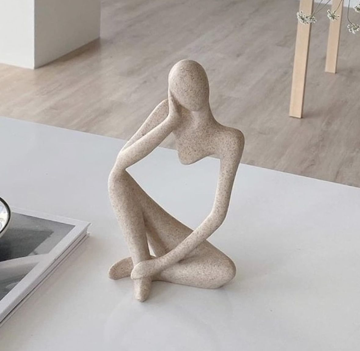 Sandstone Resin Thinker Statue