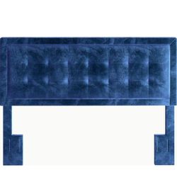 Beautiful Blue Queen Headboard - Adjustable Height