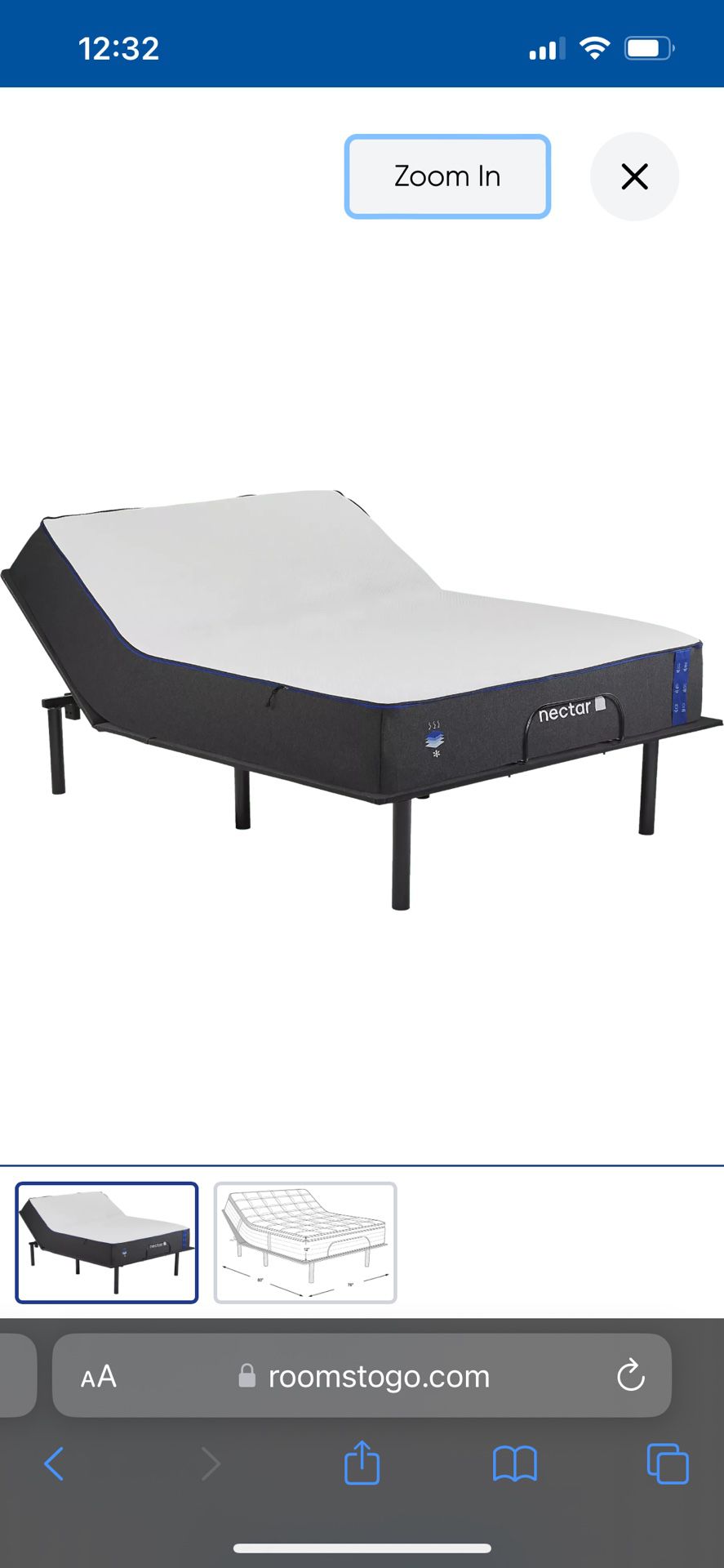 Twin Xl Nectar Memory Foam mattress  And Adjustable Base 