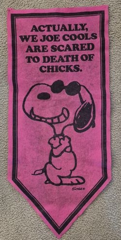Joe Cool Snoopy Banner 1970s