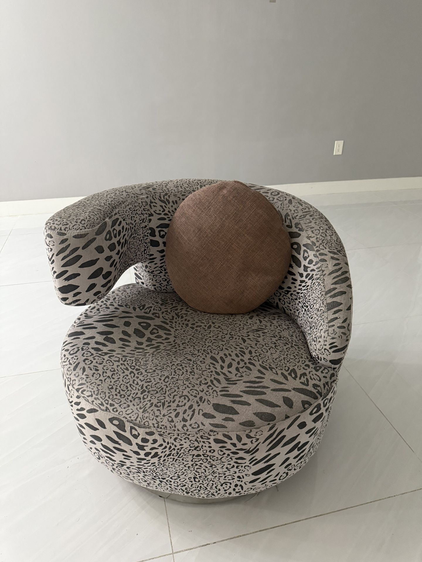 Animal Print Rotating Couch