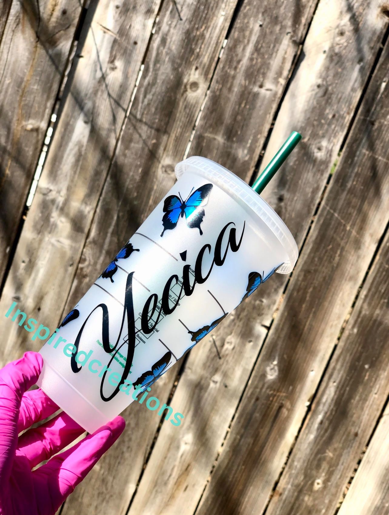 Custom Starbucks Cup Butterfly And Name for Sale in Dallas, TX - OfferUp