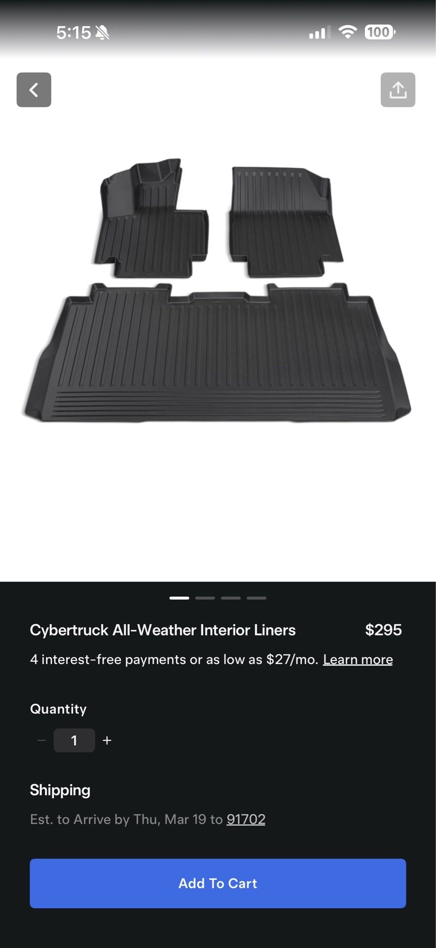 Cybertruck OEM accessories
