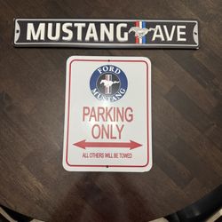Ford Mustang Parking Signs - $10 for both signs