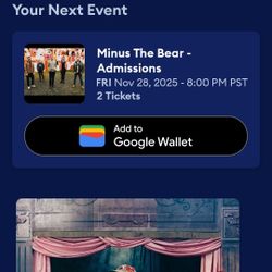 Black Friday 28 Minus The Bear General Admission