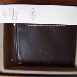 Fossil Black Leather 