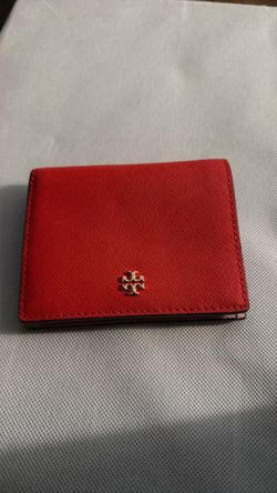 Tory Burch Red & Pink Compact Wallet