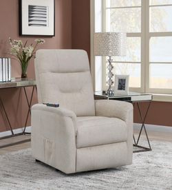 💥New BEIGE Microfiber Power Lift Massage Heat USB Recliner Chair $10 DOWN