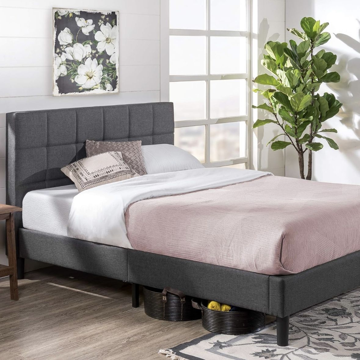 Queen Bed Frame + 2 Side Tables