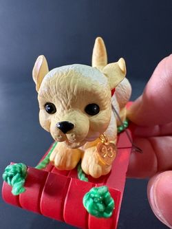 Hallmark Keepsake 1993 Puppy Love 3rd in Series Christmas Ornament Dog Sled
