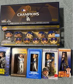 Dodger bobble heads & 2024 World Series Funko Pops