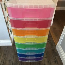 Plastic 8 drawer tower
